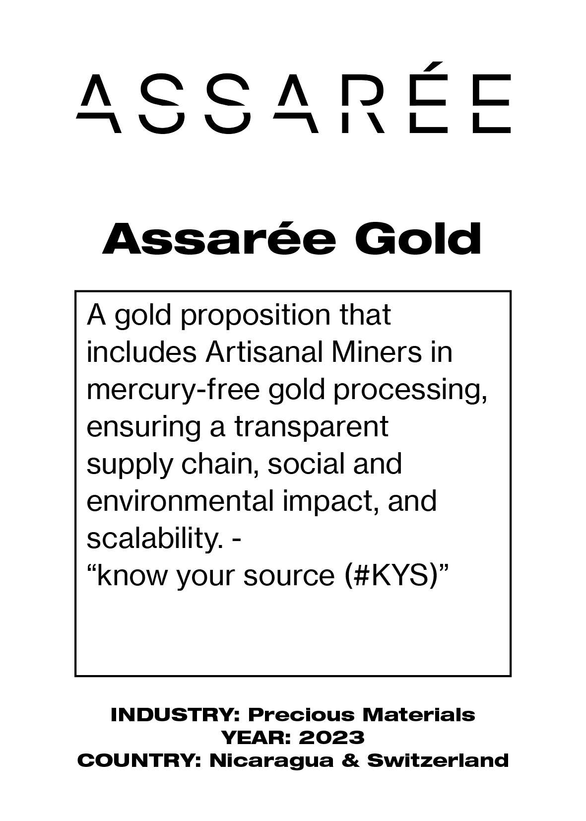 Purposedriven Investments Assarée Assarée